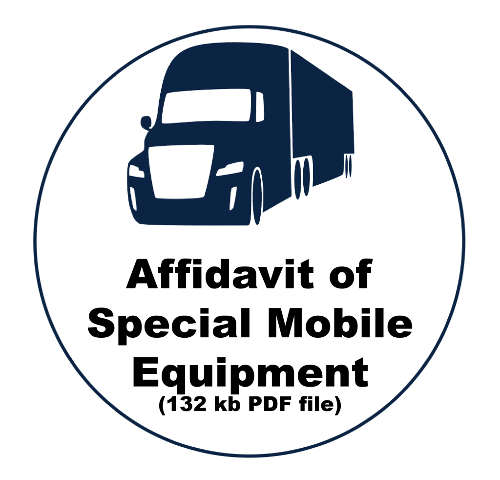Link to Affidavit of Special Mobile Equipment 